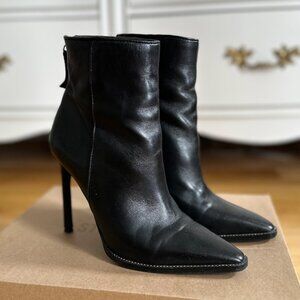 Steve Madden - Black Leather Ankle Stiletto Booties | Size 7